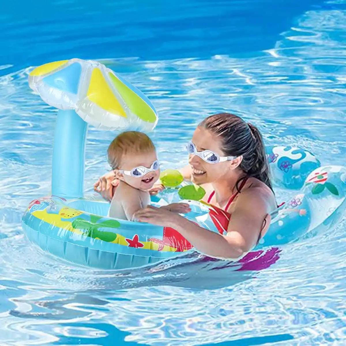 baby swim ring with shade