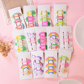 

2020 Cartoon Fruit Girls Clip Baby Children Hair Clips Bobby Pin Barrettes Accessories For Kids Hairpins Hairgrip Headdress