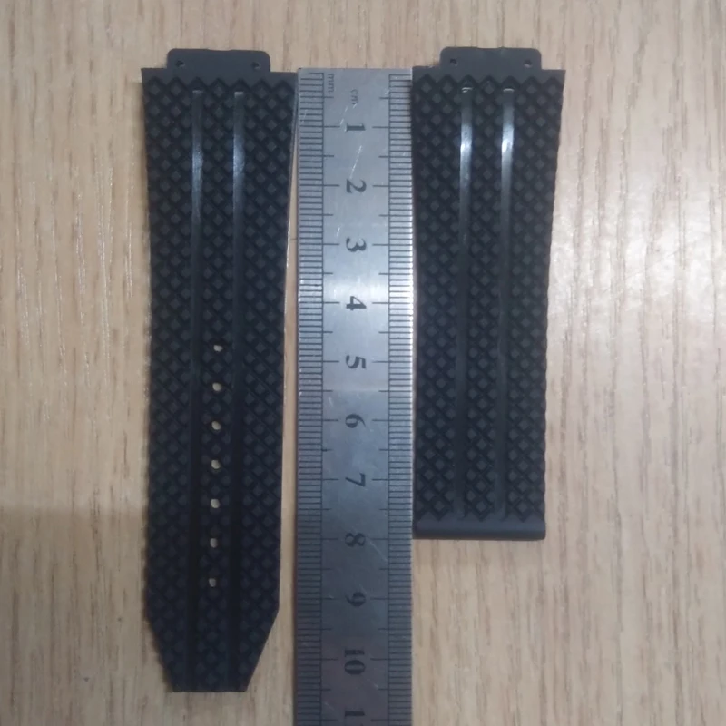 Watch accessories Silicone Strap For Hublot Big bang series Men Watchband 25*17mm 22mm buckle black Belt Male Watch Strap band