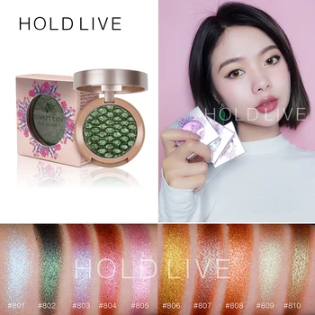 

New HOLD LIVE Single Matte Eyeshadow Palette Gold Green Purple Pigment Glitter Polarized Light Eye Shadow Pallete Korean Makeup