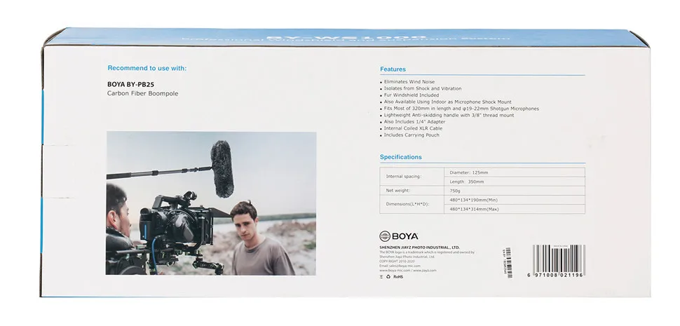 BOYA BY-WS1000 Microphones Blimp Windshield Suspension System for Shotgun Mic for Canon Nikon Sony DSLR Camcorder Recorder 3pcs