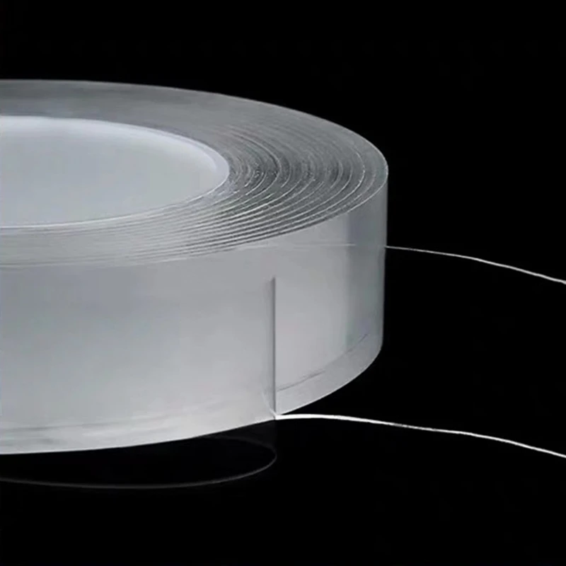 벽용 양면 나노 테이프, 튼튼한 마운팅 테이프, 다목적 투명 포스터, 강력한 접착, 재사용 가능 벽