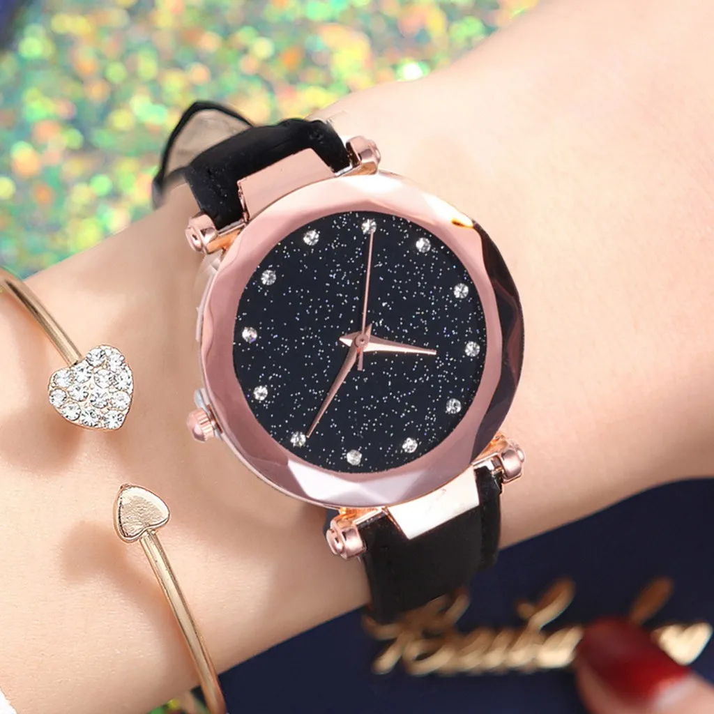 Ladies Clock Simple Dress Gfit Women's Bracelet Casual Quartz Watch Fashion Wristwatch with Leather Strap Relogio Feminino | Наручные