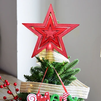 

Light Decoration Xmas Plastic Party Festival 3PCS 20cm Tree Top Glitter