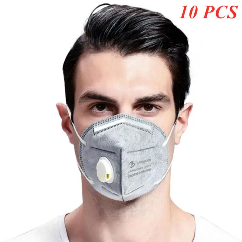 

10pcs KN95 Masks Dustproof Anti-fog And Breathable Face Masks Reusable KN95 Mask With Valved White Gray Anti Dust Fog Haze Masks