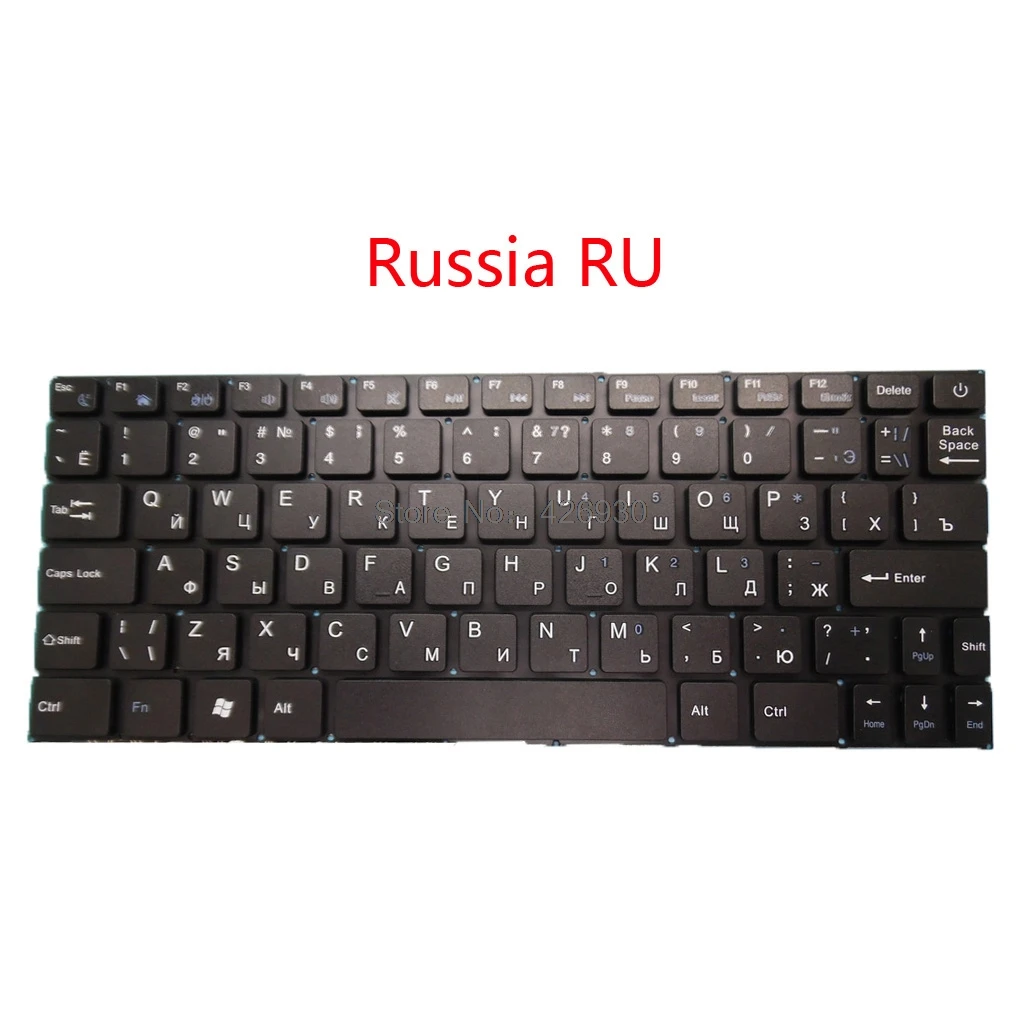 Laptop US RU Keyboard DK258E 342580016 YXT-NB92-10 English US Russia RU Black Without Frame New