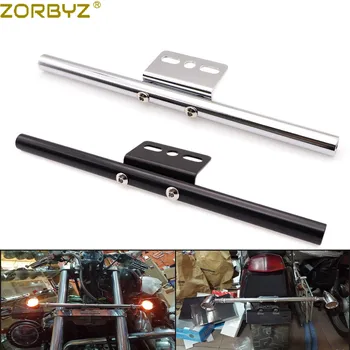 

ZORBYZ Motorcycle Front Rear Metal Short Mount Turn Signal Light Tube Bar Bracket For Harley Cafe Racer Chopper Bobber Custom