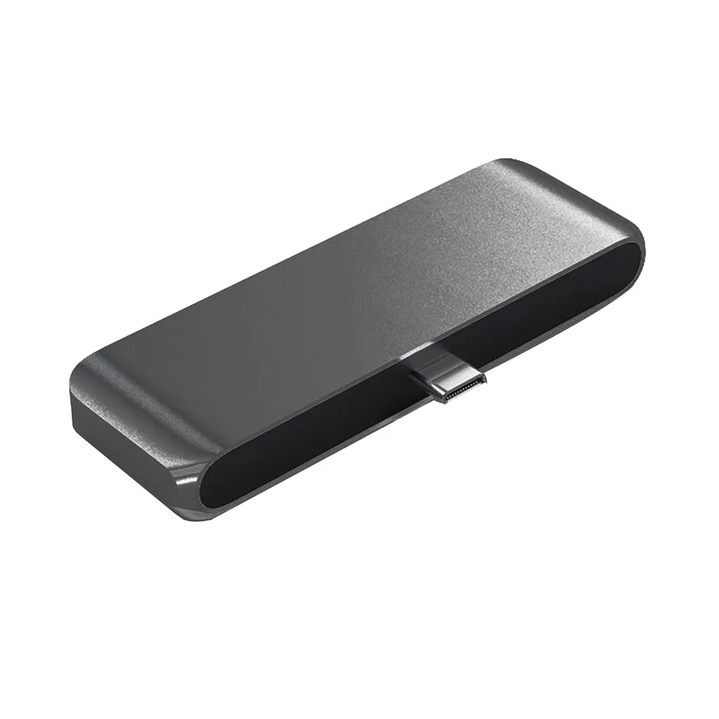 Ouhaobin 4 в 1 type-C концентратор USB адаптер type C к HDMI/AUX/USB/Pd концентратор адаптер многофункциональный для iPad Pro - Цвет: GY