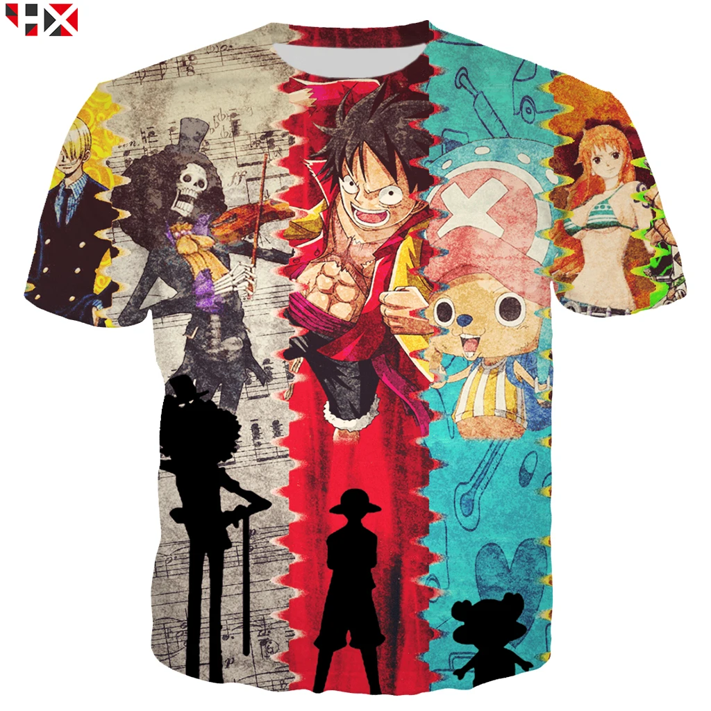 Летняя аниме цельная обезьянка D. Luffy Roronoa Zoro Nami Tony Chopper 3D Футболка с принтом