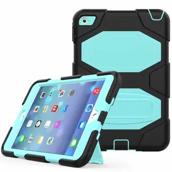 

Kids Safe Defender Military Waterproof Dirt Shock Proof Silicone Tablet Case for IPad Mini 4 A1538 A1550 7.9\" Stand Cover+pen