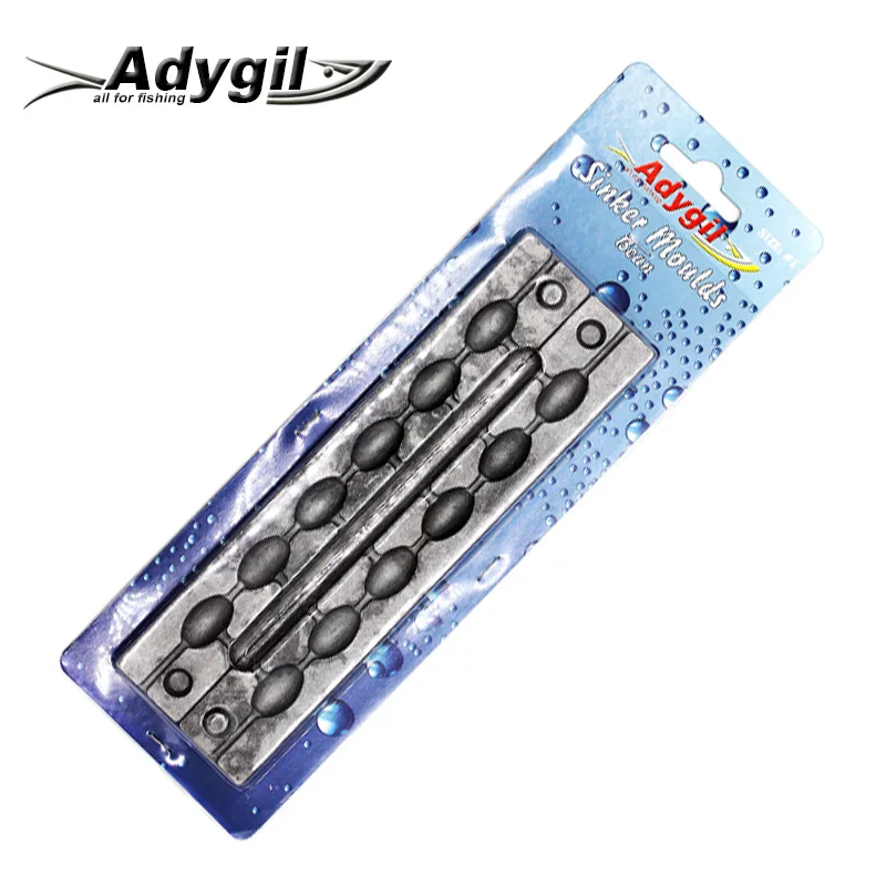 Adygil DIY рыболовные бобовые грузила прессформы ADBESM/#1 бобовые грузила 12 г 6 полостей - Цвет: silvery