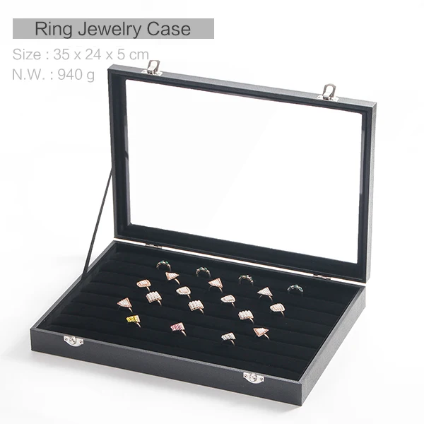 Ring Case Чехол для ювелирных изделий, чехол для хранения ювелирных изделий, упаковка, серьги, дисплей, браслет, коробка, ожерелье, держатель, подарочные коробки для ювелирных украшений, кольцо, Органайзер - Цвет: Ring Case