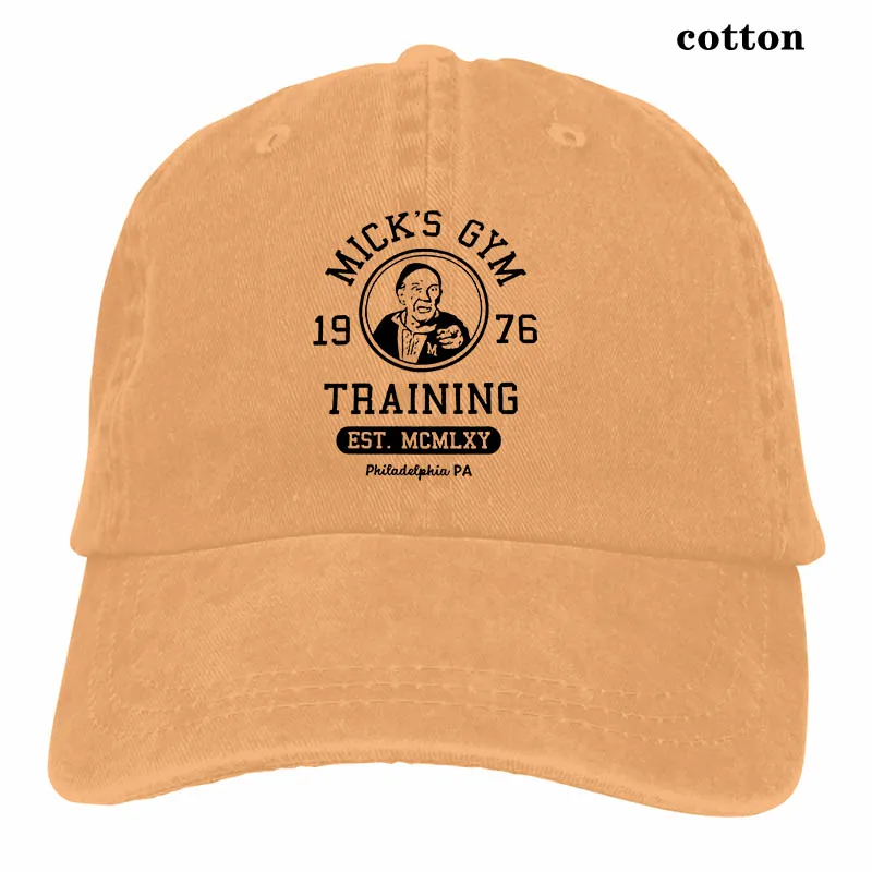 Rocky Inspired Micks Gyms-Ретро 70s 80s классический боксерский фильм бейсбольная кепка для мужчин и женщин Кепка водителя грузовика модная Регулируемая Кепка - Цвет: 3-Natural