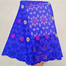 5 Y Swiss lace fabric Dubai heavy beaded embroidery African lace fabrics cotton Swiss voile lace in Switzerland HL101