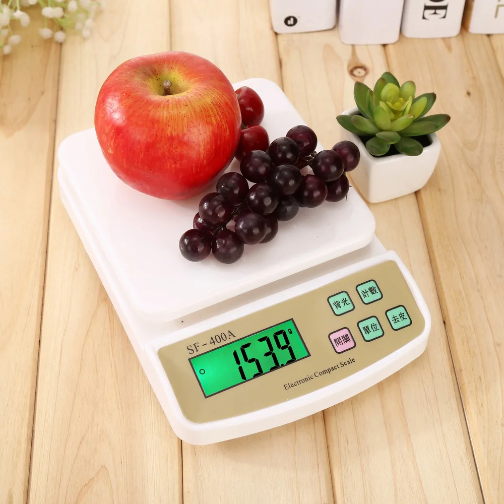 

10kg 1g Digital Scale Electronic Scales Steelyard Portable Household Kitchen Scales Food Balance Measuring Weight Libra Tools