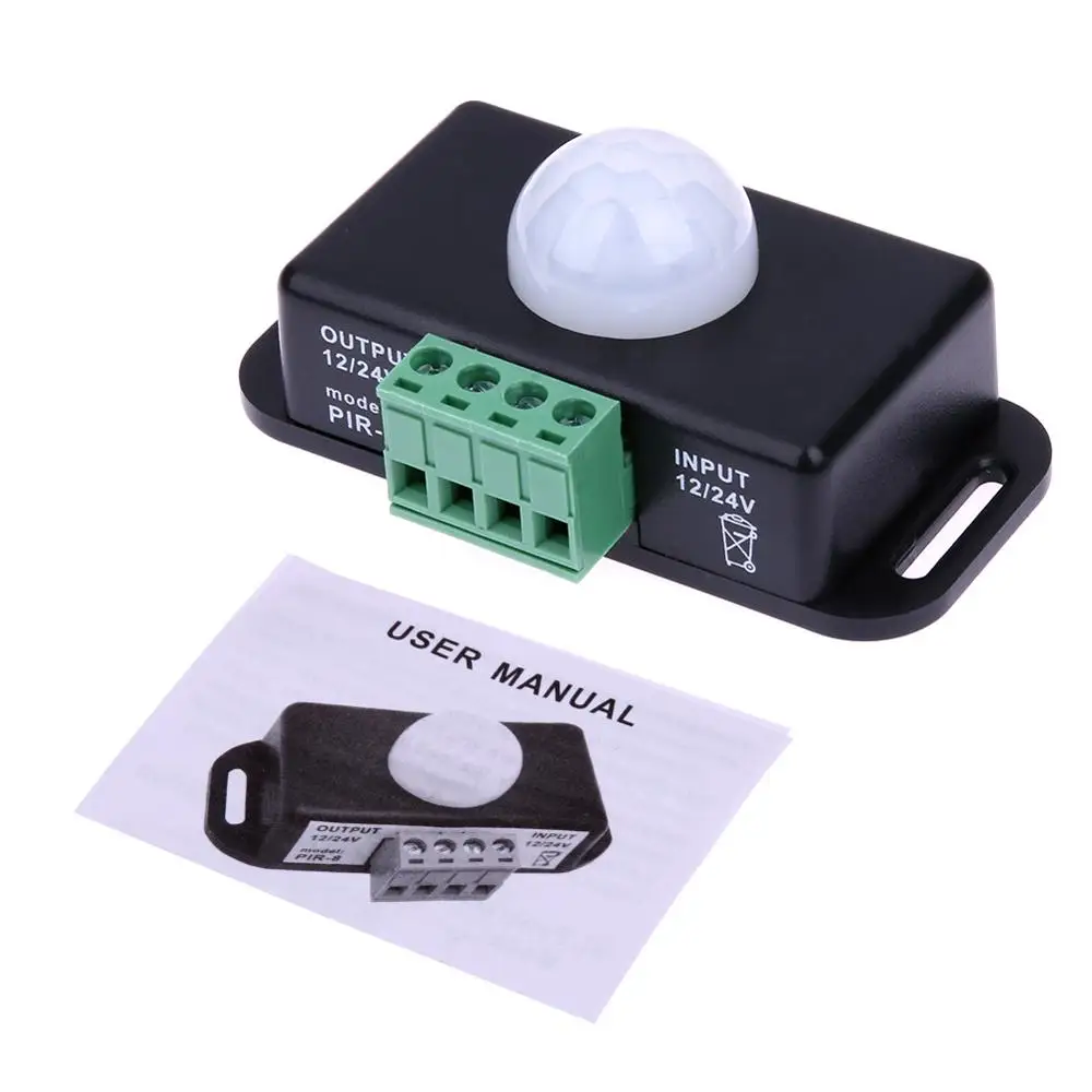 

DC 12V-24V LED PIR Sensor Switch Controller Sensor 8m Sense Distance Induction LED Switch Lighting Accessories