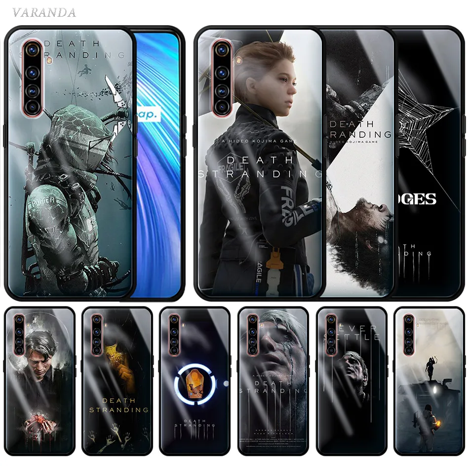 Чехол со стеклом Cool Death для Realme 5 6 Pro XT C3 Oppo A52 A9 2020 Find X2Lite чехлы с мягкими краями