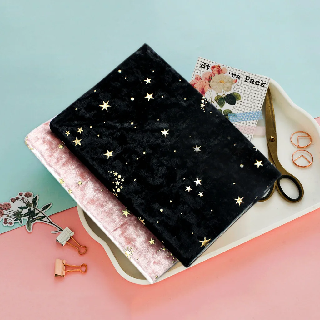 

[Qian li] Bronze Velvet Moon And Stars Slipcover Handmade Cloth Slipcover Laptop Fabric PDA Book Wrapping Cover