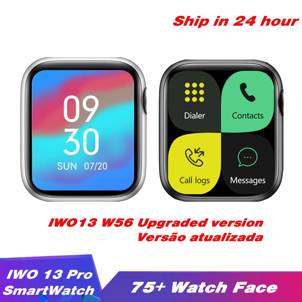 IWO 13 Pro Smartwatch 2021 1.75 Inch 75+ Faces Bluetooth Call Smart Watch DIY Dial Fitness Bracelet Men Women Clock PK W56 X16