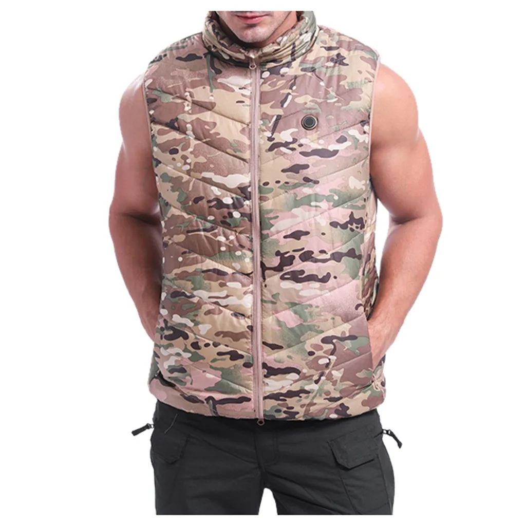 Chalecos para hombre, зимний жилет, мужской, умный, USB, теплый, пуховик, gilet homme erkek yelek kamizelka abrigos