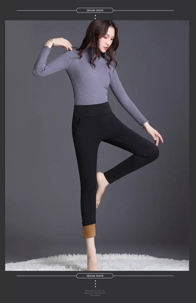 Женские зимние теплые штаны, бархатные плотные брюки с высокой талией, эластичные, для среднего возраста, для мамы, Стрейчевые прямые брюки размера плюс, 5XL, 4XL, 3XL