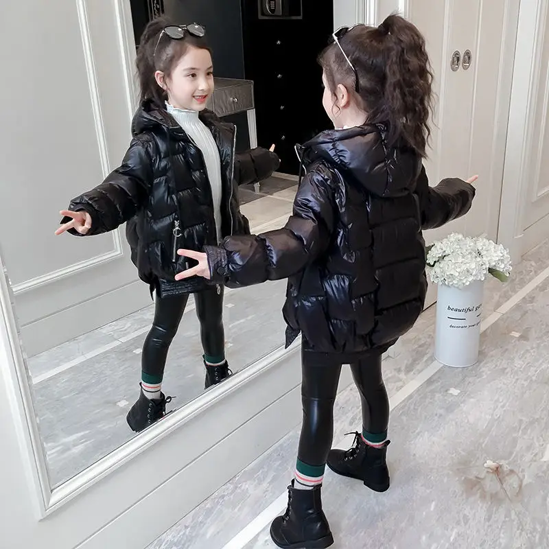 

Winter girls outerweat warm jacket baby girls down jacket fit for heigeh 100cm-160cm girls parkas hooded