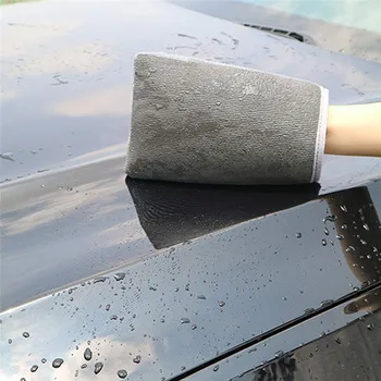 

21x14CM Car Nano Grinding car wash Gloves Strong Decontamination Mud Car Window Glass Cleaning Cloth Car Accessories