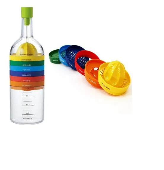 BIN 8 TOOLS - 8 in 1 Multipurpose Kitchen Tool Shaped Like Wine Bottle