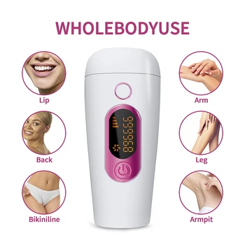 

900000 Flashes Mini Handheld Laser Epilator Depilador Facial Permanent Hair Removal Device Whole Body Laser Hair Remover Machine