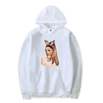 

HOT Ariana Grande Print Hooded Women/Men Popular Clothes 2019 Harajuku Casual Hot Sale Hoodies Kpop Sweatshirt Plus Size