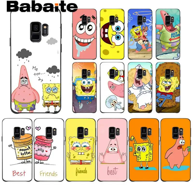 

Babaite best friends forever BFF Spongebob Pattern TPU Soft Phone Case For Samsung GALAXY S9 plus S3 S6 7 8 9 S10 E S9