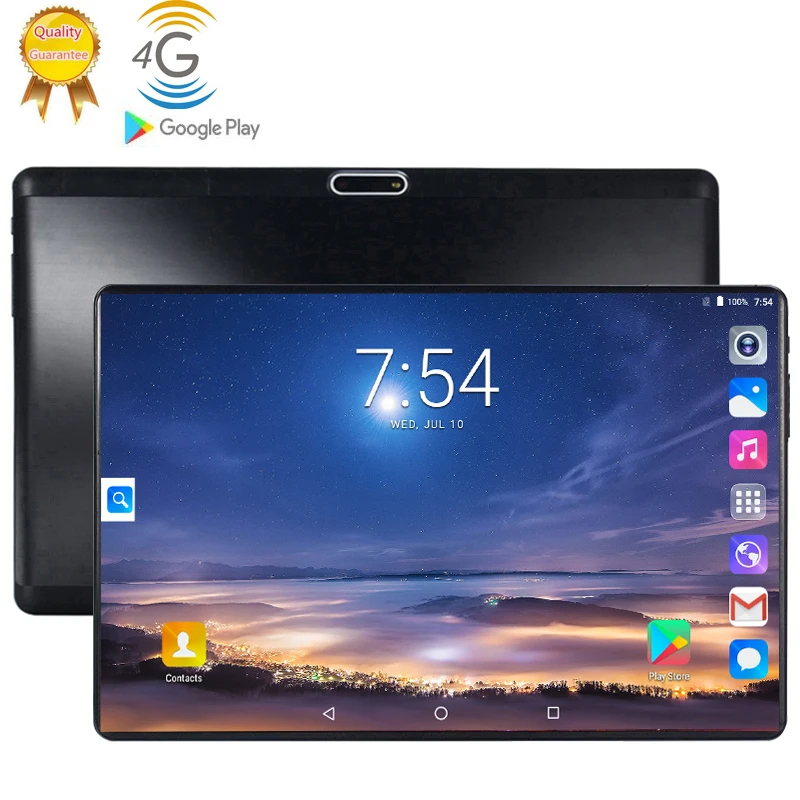 

2020 4G LTE Tablet PC 128G Global Bluetooth Wifi Android 9.0 10.1 inch tablet Octa Core 6GB RAM 128GB ROM 2.5D Screen Tablets pc