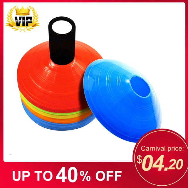 US $4.42 10pcs Soccer Training Obstacle Round Cones Marker Discs Sports Equipment Fitness Agility Training T