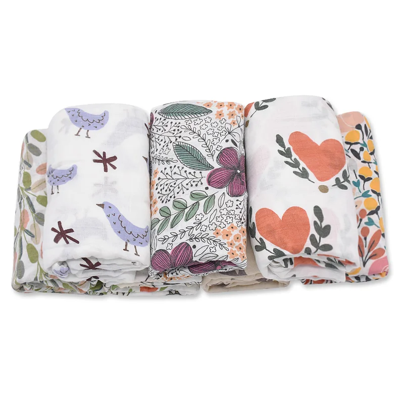120x120cm Bamboo Cotton Baby Swaddle Bedding Bath Towel Infant Wrap Gauze Muslin Blankets Breathable For Newborn Baby Dropship 2