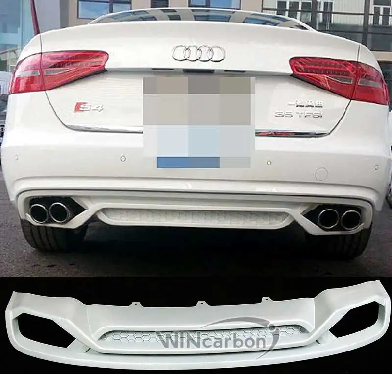 Окрашенный стиль задний диффузор спойлер для AUDI A4 A4L B9 2013UP | Автомобили и