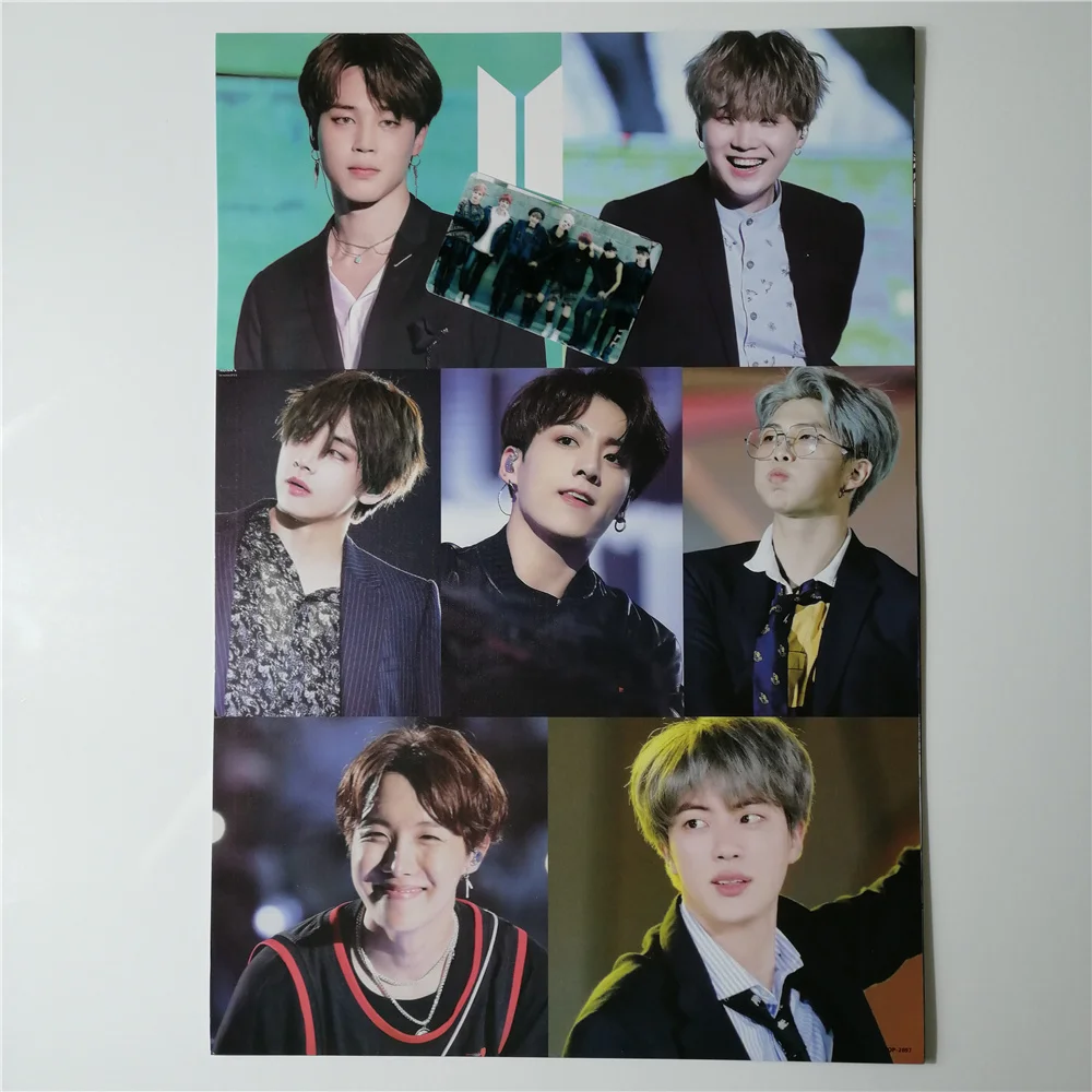 8*(42x29 см) Bangtan мальчики Ким Тхэ Хён V kpop вокруг TaeHyung плакат наклейки на стену подарок