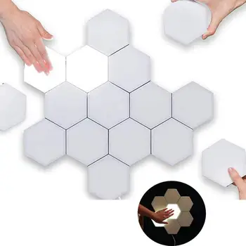 

Quantum Lamp Modular Touch Lights DIY Touch Sensitive Lighting LED Hexagon Night Light Magnetic Creative Decoration Wall Lamps