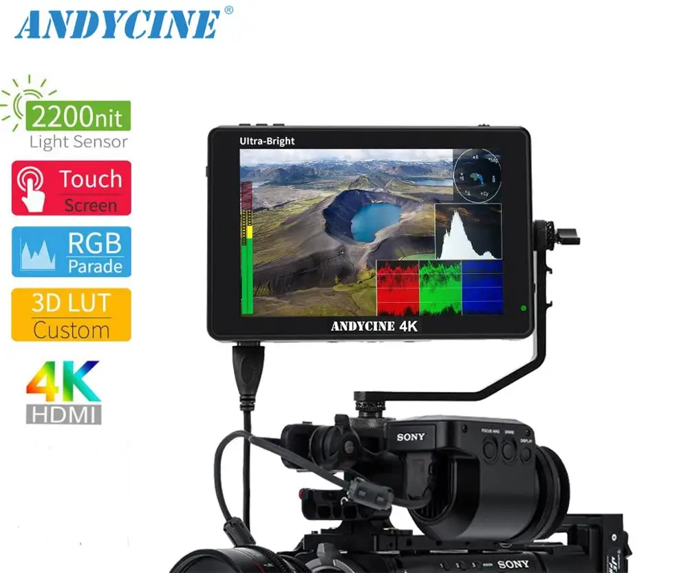 Best place to buy Chance for  Andycine 7 Inch Camera Field Monitor Ultra Bright 2200nit 4K HDMI Touchscreen 3D LUT Camera DSLR Wi