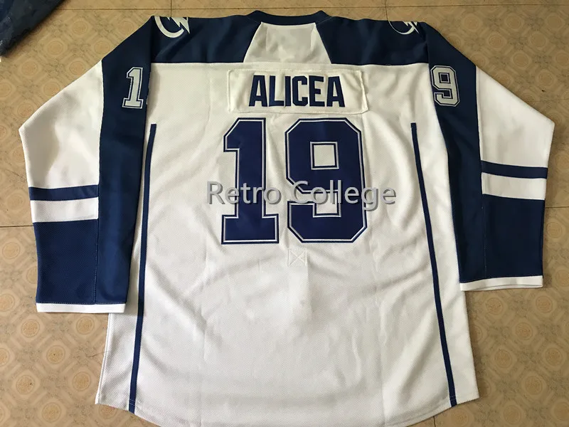 19 alicea Syracuse Crunch Ретро Возврат хоккейная Джерси Вышивка сшитая Настроить любое количество и имя