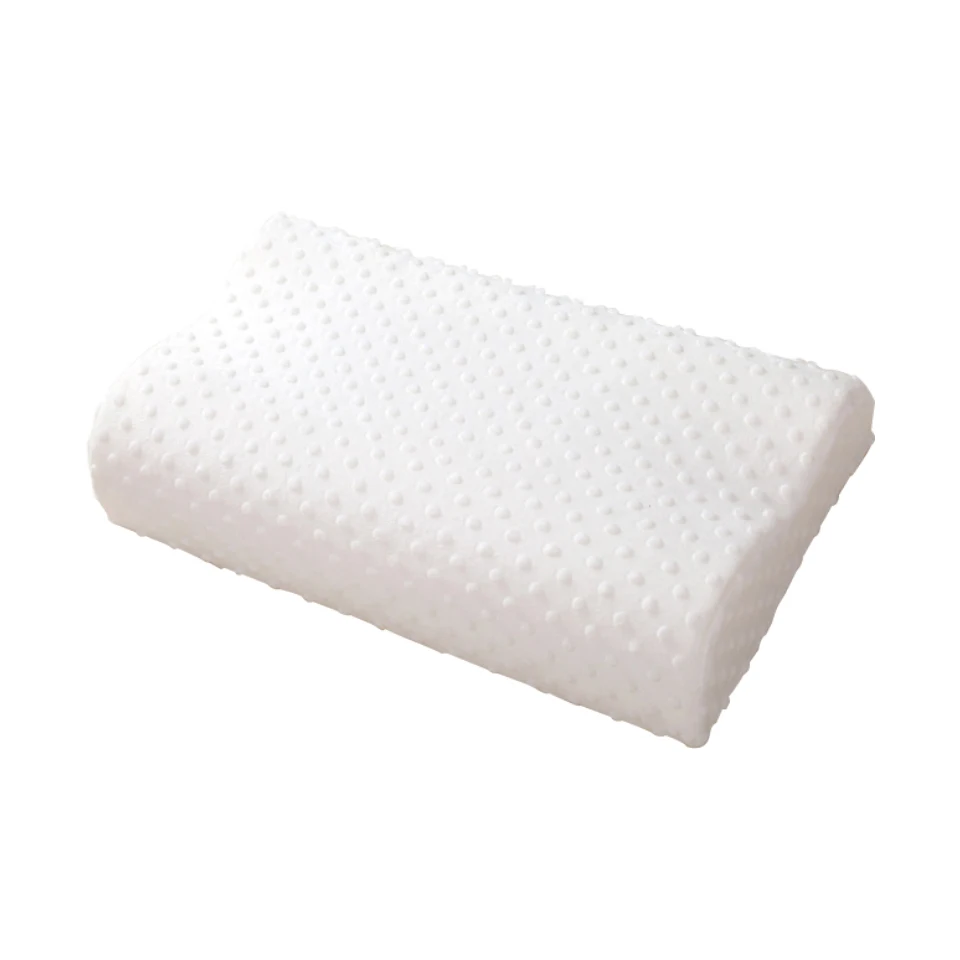 Латексная подушка-массажер шейный для шейного отдела здравоохранения Ортопедическая подушка для шеи из волокна медленный отскок мягкая подушка для шейного отдела - Цвет: White A409-A