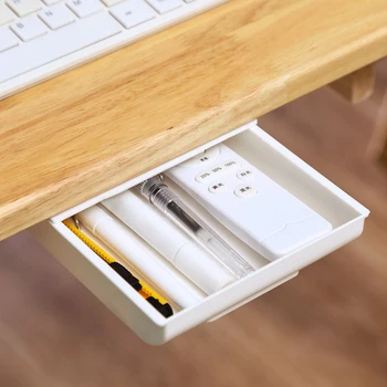 

Table Bedroom Home Organizer Drawer Storage Box Self Multifunction Mobile Phones Under Desk Scissors Rulers With Screws
