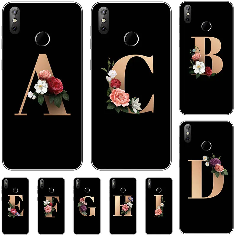 For Vodafone Smart V11 Case X9 Cute Lovely Cartoon Pattern Flower Black Letters Soft Silicone Back Cover | Мобильные телефоны и