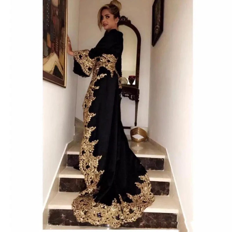 ladies black evening dress