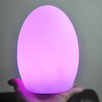 

Rechargeable Night Egg lamp Wireless RGB Remote Restaurant Table Lamp Plastic Decoration Smartlife Bed lamp Cordless Colorlight