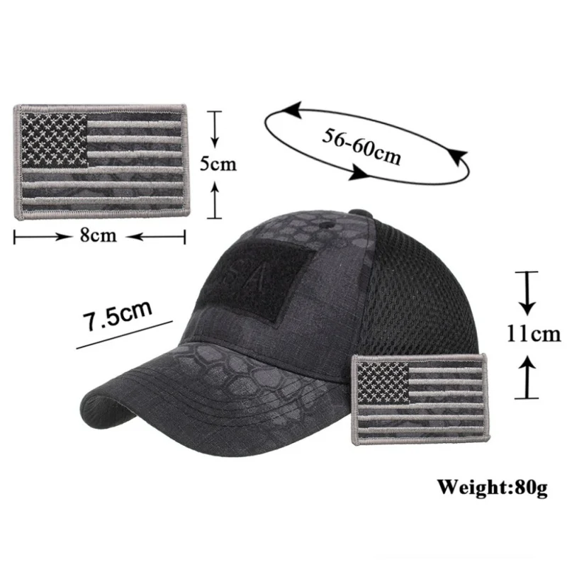 Baseball Cap Snakeskin Pattern Sunshade Breathable Fashionable Style Caps for Men Mountaineering Tennis Hiking Hat