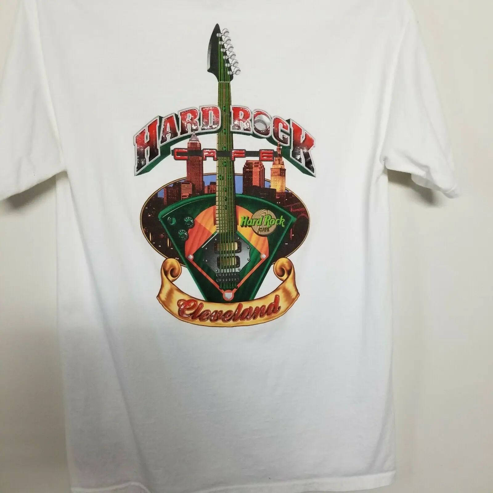 Hard Rock Cafe Maglietta Da Uomo Taglia Media Bianca