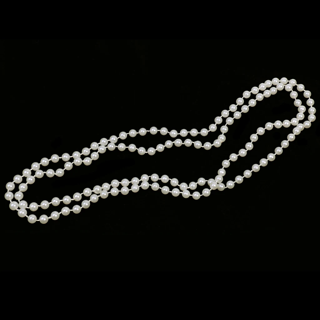 1920s Flapper Necklace Long Pearl Chain Plastic Beads For Vintage Great  Dress Length 130 cm
