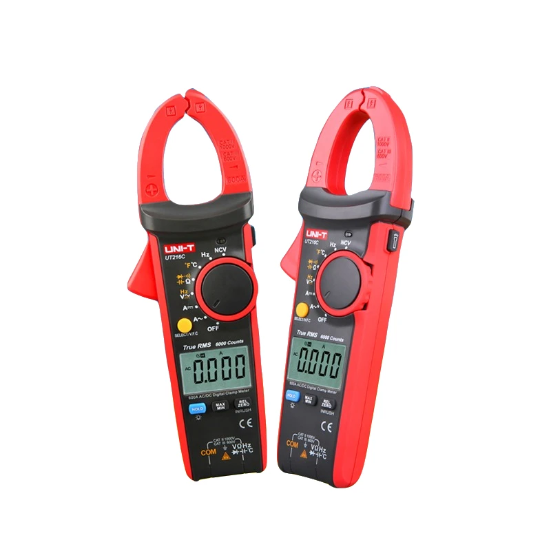 

UNI-T UT216A/UT216B/UT216C/UT216D 600A True RMS Digital Clamp Meters Resistor/Capacitor/Frequency/NCV Test Digital Ammeter