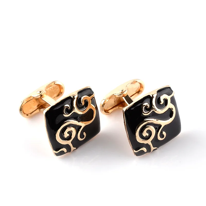 

Best selling new square pattern cufflinks fashion French cufflinks cuffs banquet party European and American holiday gifts
