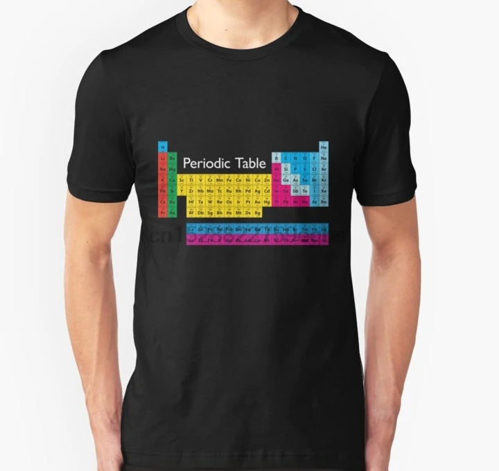 Men tshirt Periodic Table of Elements Unisex T Shirt women T-Shirt tees top |